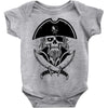 skull with beard Baby Onesie