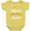 kings are born in august Baby Onesie