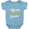 kings are born in september Baby Onesie