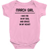 March Girl Baby Onesie