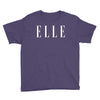 elle white logo Youth Tee