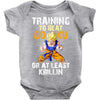 Training To Beat Goku Baby Onesie