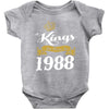kings are born in 1988 Baby Onesie
