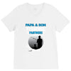 Papa And Son Fishing Partners For Life V-Neck Tee