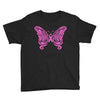breast cancer butterfly Youth Tee