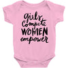 girls compete, women empower Baby Onesie