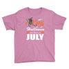 Halloween Kings Are Born In July Youth Tee