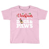 christmas dogs and paws Toddler T-shirt