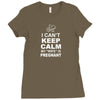 I Cant Keep Calm My Wife Is Pregnant Ladies Fitted T-Shirt
