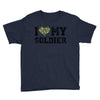 i love my soldier regular camouflage Youth Tee