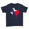 Eroded Texas Map With Flag Youth Tee