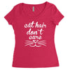 cat hair don't care cute crazy cat Women's Triblend Scoop T-shirt