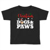 christmas dogs and paws Toddler T-shirt