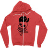 cat and crossbones Zipper Hoodie
