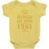 kings are born in 1961 Baby Onesie