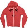 girl eye face black Zipper Hoodie