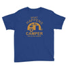 what happens in camper stays in camper vintage style camp funny Youth Tee
