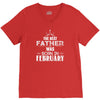 The Best Father Was Born In Februay V-Neck Tee