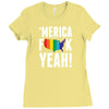 'MERICA FUCK YEAH! Ladies Fitted T-Shirt