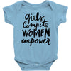 girls compete, women empower Baby Onesie