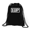 1 up funny video game Drawstring Bags