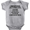Smartass September Girl Baby Onesie