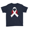 lung cancer white ribbon Youth Tee