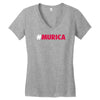 #murica Women's V-Neck T-Shirt