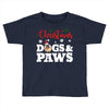 christmas dogs and paws Toddler T-shirt