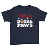 christmas dogs and paws Youth Tee