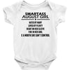 Smartass August Girl Baby Onesie