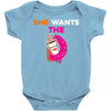 She Wants D - Dunkin Donuts Baby Onesie