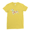 dachshund flower Ladies Fitted T-Shirt