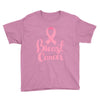 breast cancer pink ribbon Youth Tee