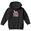 dachshund floral Youth Hoodie