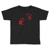 bloody hand print funny zombie kill undead blood horror killer Toddler T-shirt