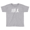 evolution of cricket white silhouette Toddler T-shirt