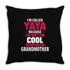 I'm Called Yaya Because.... Throw Pillow