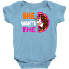 She Wants The D - Dunkin Donuts Baby Onesie
