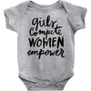 girls compete, women empower Baby Onesie