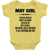 Super May Girl Baby Onesie