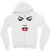girl eye face red libs Zipper Hoodie