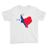 Eroded Texas Map With Flag Youth Tee