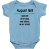 August Girl Baby Onesie
