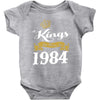 kings are born in 1984 Baby Onesie
