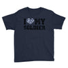 i love my soldier navy camouflage Youth Tee