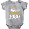 kings are born in 1980 Baby Onesie
