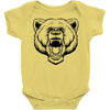 angry bear head Baby Onesie