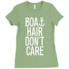 boat hair don't care Ladies Fitted T-Shirt