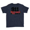911 dispatcher heroes black logo Youth Tee